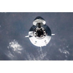 The SpaceX Dragon spacecraft carrying the Axiom Mission 3 crew is pictured approaching the International Space Station on Jan. 20, 2024.
Credit: NASA