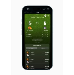 Beginning today, the Apple Sports app is adding tennis to its list of supported sports.