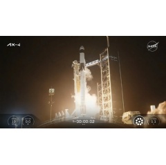 The SpaceX Dragon spacecraft carrying the Axiom Mission 4 crew launches atop the Falcon 9 rocket from NASA’s Kennedy Space Center to the International Space Station.
Credit: NASA