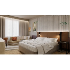 Rendering of a guest room at Crowne Plaza Paris - Marne-la-Valle