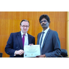 Professor Douglass W. Arner receives the Certification from Rajkumar Kanagasingam, President, Fintech Association of Sri Lanka (FASL) and GAFM Representative in Sri Lanka and The Maldives, at the Faculty of Law, The University of Hong Kong