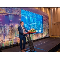FreeBalance Vice President Matthew Olivier addresses at the Asian Digital Finance Forum & Awards