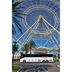 GOGO Charters bus at ICON Park in Orlando, FL