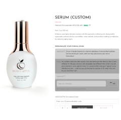 Users interact with a ChatGPT-like interface by describing their lifestyle and needs to receive a personalized formulation code.
